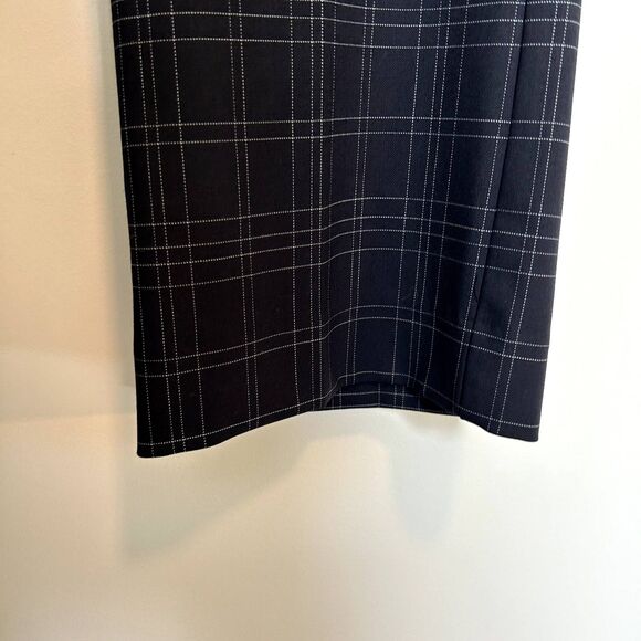 Banana Republic Logan Trouser-Fit Wool-Blend Pant Career Size 8S Blue Plaid - Picture 10 of 16